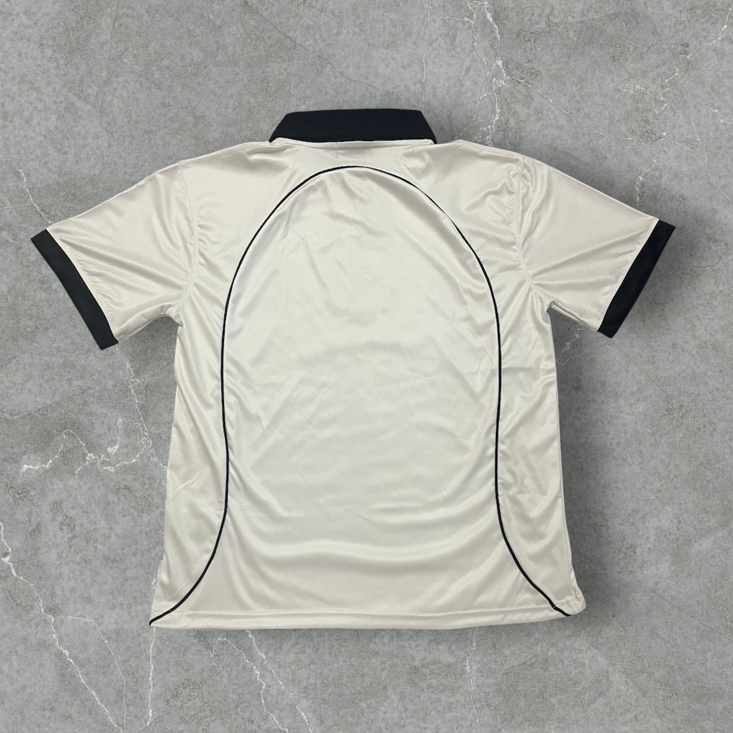 Kaizen Oversized Collared Jersey - Off White / Black